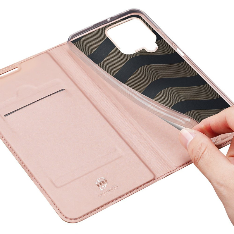 Dux Ducis Skin Pro dėklo dėklo dangtelis su atvartu, skirtas Samsung Galaxy A22 4G rožinė