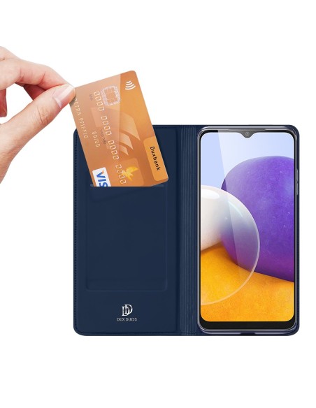 Dux Ducis Skin Pro dėklo dėklo dangtelis su atvartu, skirtas Samsung Galaxy A22 4G mėlynai Dux Ducis Skin Pro dėklo dėklo dangtelis su atvartu, skirtas Samsung Galaxy A22 4G mėlynai