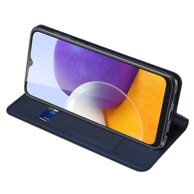 Dux Ducis Skin Pro dėklo dėklo dangtelis su atvartu, skirtas Samsung Galaxy A22 4G mėlynai