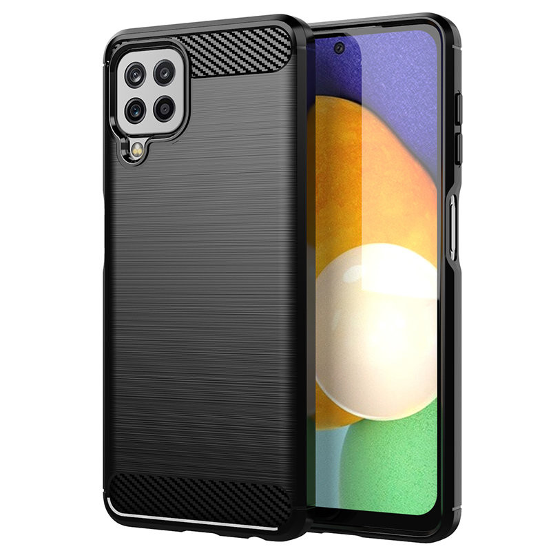 Carbon Case lankstus dangtelis Samsung Galaxy A22 4G juodas Carbon Case lankstus dangtelis Samsung Galaxy A22 4G juodas