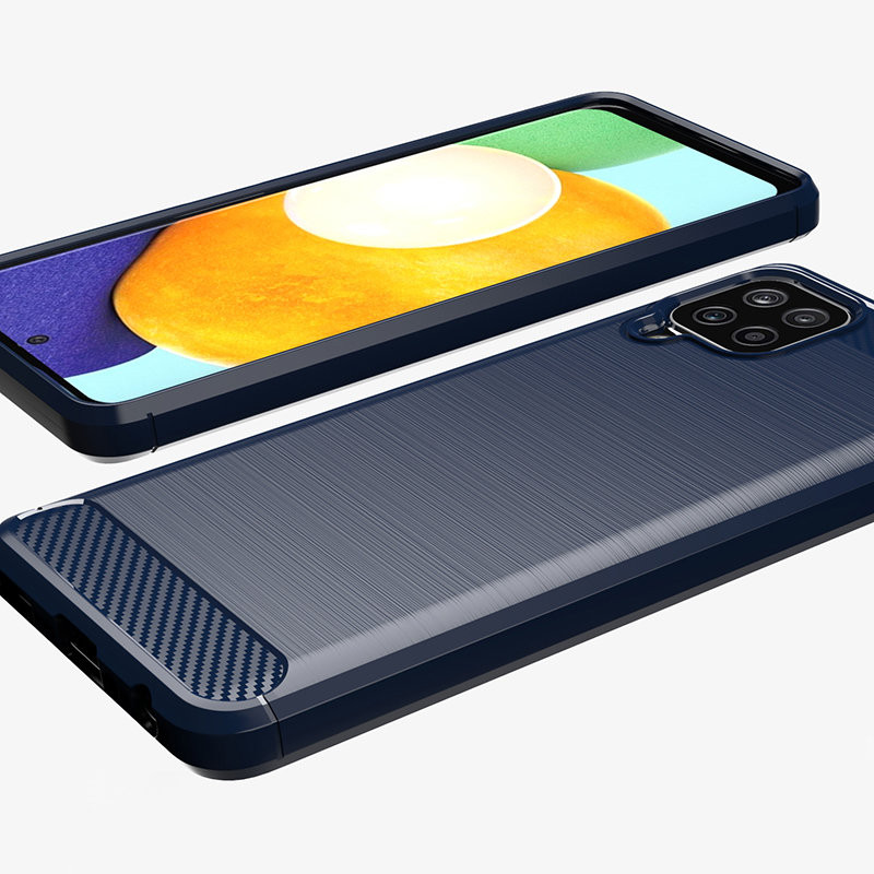 Carbon Case lankstus dangtelis Samsung Galaxy A22 4G juodas