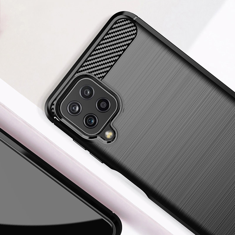 Carbon Case lankstus dangtelis Samsung Galaxy A22 4G juodas
