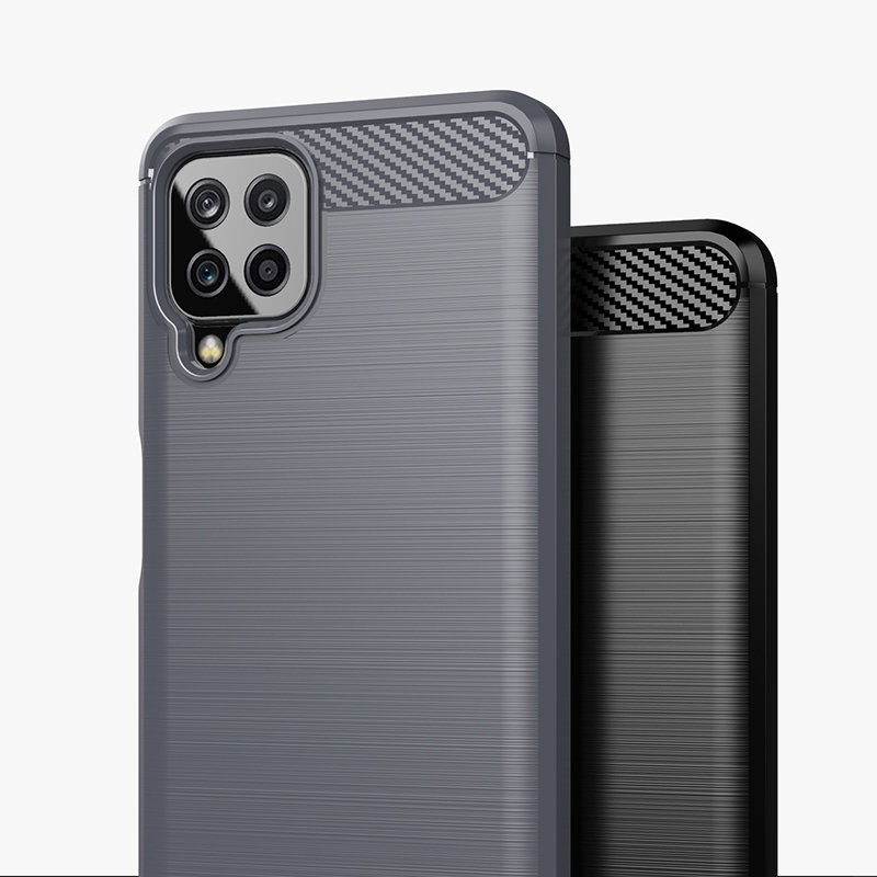Carbon Case lankstus dangtelis Samsung Galaxy A22 4G juodas