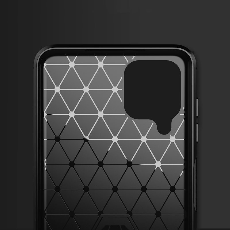 Carbon Case lankstus dangtelis Samsung Galaxy A22 4G juodas