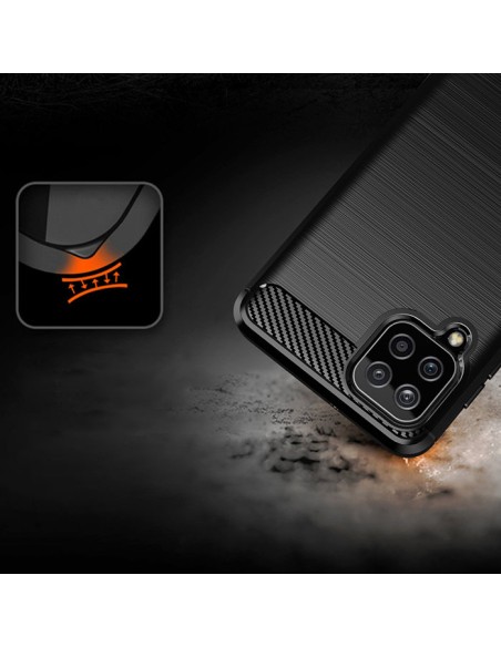 Carbon Case lankstus dangtelis Samsung Galaxy A22 4G juodas Carbon Case lankstus dangtelis Samsung Galaxy A22 4G juodas