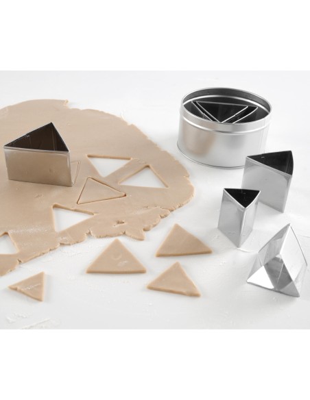 Formos tešlos pjaustyklės šablonas TRIANGAI - RINKINYS iš 6 vnt. - HENDI 673775 Formos tešlos pjaustyklės šablonas TRIANGAI - RINKINYS iš 6 vnt. - HENDI 673775
