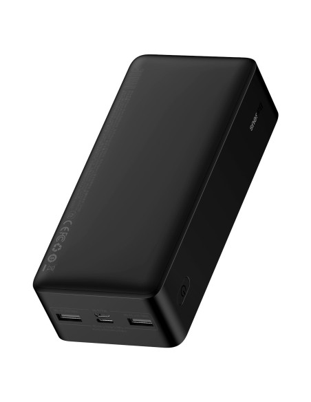 Bipow maitinimo blokas su ekranu 30000mAh USB-A microUSB laidas 0,25m juodas