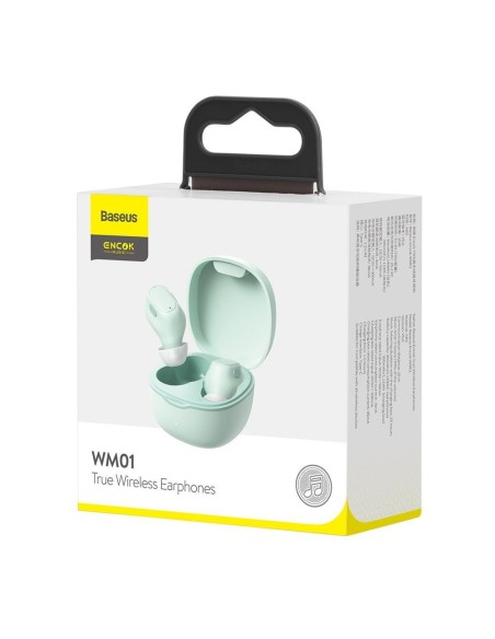 Encok WM01 TWS Bluetooth 5.3 į ausis įdedamos belaidės ausinės žalios spalvos