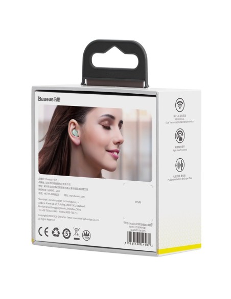 Encok WM01 TWS Bluetooth 5.3 į ausis įdedamos belaidės ausinės žalios spalvos