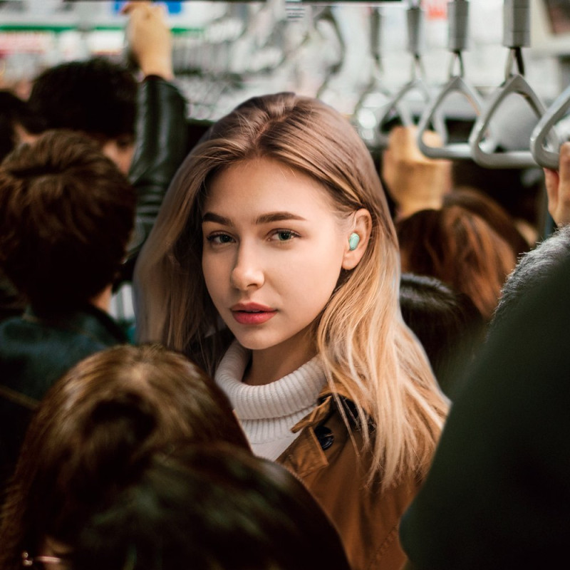 Encok WM01 TWS Bluetooth 5.3 į ausis įdedamos belaidės ausinės žalios spalvos