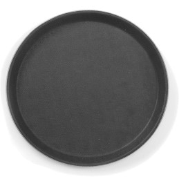 Apvalus neslystantis padavėjo padėklas sk. 40cm - juodas