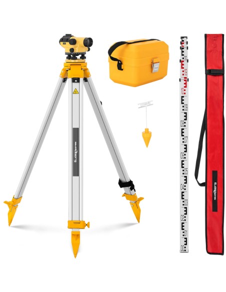 Optinis savaime išsilyginantis nivelyras su trikoju ir lazdele – padidinimas 32x sk. 38 mm Optinis savaime išsilyginantis nivelyras su trikoju ir lazdele – padidinimas 32x sk. 38 mm