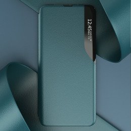 Eco Leather View Case elegantiškas dėklas su atvartu ir stovo funkcija, skirta Samsung Galaxy A22 4G red