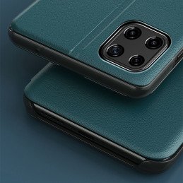 Eco Leather View Case elegantiškas dėklas su atvartu ir stovo funkcija, skirta Samsung Galaxy A22 4G red