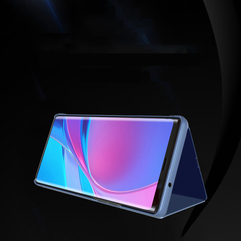 Clear View Case atverčiamas dangtelis, skirtas Samsung Galaxy A22 4G mėlynas