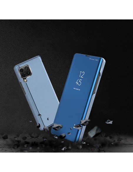 Clear View Case atverčiamas dangtelis, skirtas Samsung Galaxy A22 4G mėlynas Clear View Case atverčiamas dangtelis, skirtas Samsung Galaxy A22 4G mėlynas