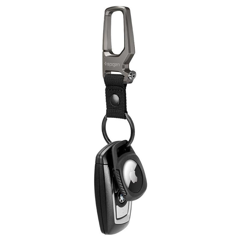 Spigen Rugged Armor dėklas Apple AirTag - matinė juoda