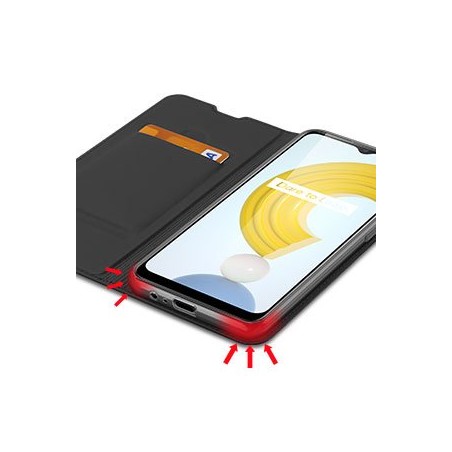 Dux Ducis Skin Pro dėklo dėklo dangtelis su atvartu Realme C21 juodas Dux Ducis Skin Pro dėklo dėklo dangtelis su atvartu Realme C21 juodas