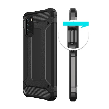 Hybrid Armor šarvuotas hibridinis dėklo dangtelis skirtas Xiaomi Redmi Note 10 5G / Poco M3 Pro gold Hybrid Armor šarvuotas hibridinis dėklo dangtelis skirtas Xiaomi Redmi Note 10 5G / Poco M3 Pro gold