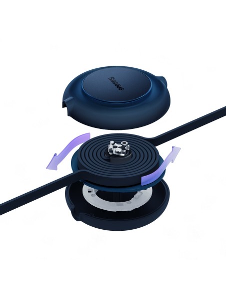 Bright Mirror 2 kabelis 3in1 kabelis A tipo USB microUSB + iPhone Lightning + USB-C 3.5A 1.1m mėlynas Bright Mirror 2 kabelis 3in1 kabelis A tipo USB microUSB + iPhone Lightning + USB-C 3.5A 1.1m mėlynas