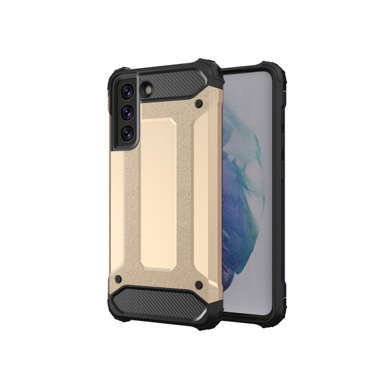 Hybrid Armor šarvuotas hibridinis dėklo dangtelis, skirtas Samsung Galaxy S21 FE auksui Hybrid Armor šarvuotas hibridinis dėklo dangtelis, skirtas Samsung Galaxy S21 FE auksui