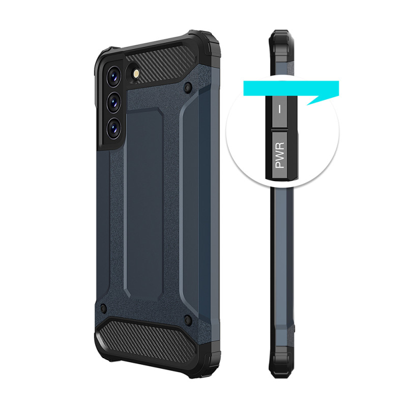 Hybrid Armor šarvuotas hibridinis dėklo dangtelis, skirtas Samsung Galaxy S21 FE auksui