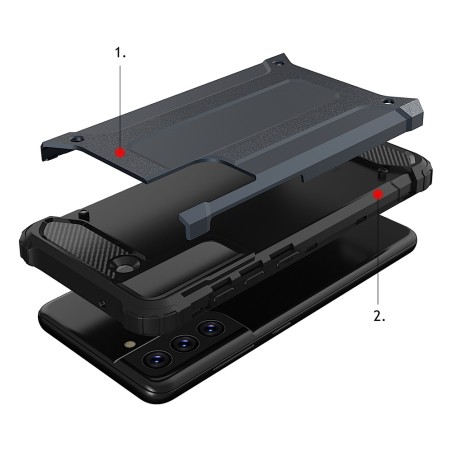 Hybrid Armor šarvuotas hibridinis dėklo dangtelis, skirtas Samsung Galaxy S21 FE auksui Hybrid Armor šarvuotas hibridinis dėklo dangtelis, skirtas Samsung Galaxy S21 FE auksui