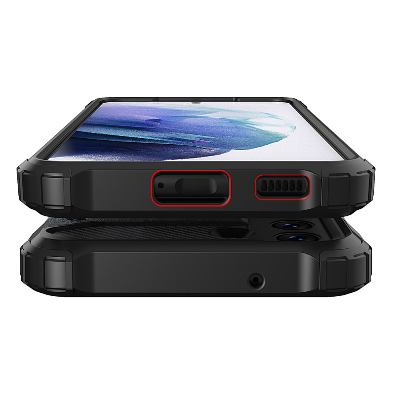 Hybrid Armor šarvuotas hibridinis dėklo dangtelis, skirtas Samsung Galaxy S21 FE auksui