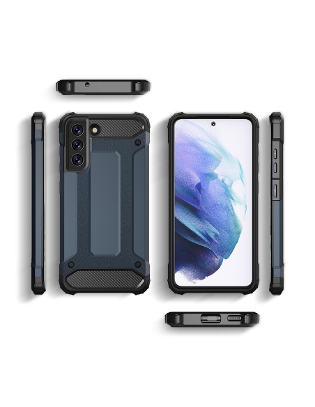 Hybrid Armor šarvuotas hibridinis dėklo dangtelis, skirtas Samsung Galaxy S21 FE sidabrinis Hybrid Armor šarvuotas hibridinis dėklo dangtelis, skirtas Samsung Galaxy S21 FE sidabrinis
