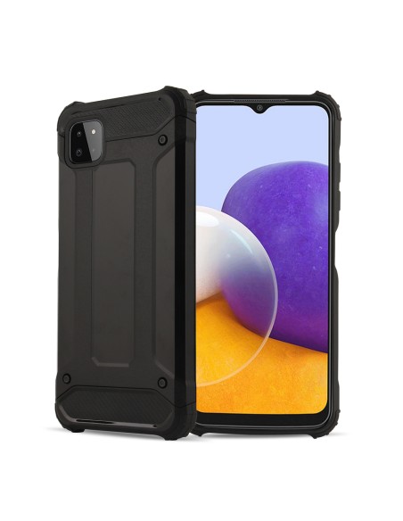 Hybrid Armor šarvuotas hibridinis dėklo dangtelis, skirtas Samsung Galaxy A22 5G juodas Hybrid Armor šarvuotas hibridinis dėklo dangtelis, skirtas Samsung Galaxy A22 5G juodas