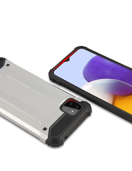 Hybrid Armor šarvuotas hibridinis dėklo dangtelis, skirtas Samsung Galaxy A22 5G juodas Hybrid Armor šarvuotas hibridinis dėklo dangtelis, skirtas Samsung Galaxy A22 5G juodas