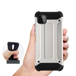 Hybrid Armor šarvuotas hibridinis dėklo dangtelis, skirtas Samsung Galaxy A22 5G juodas