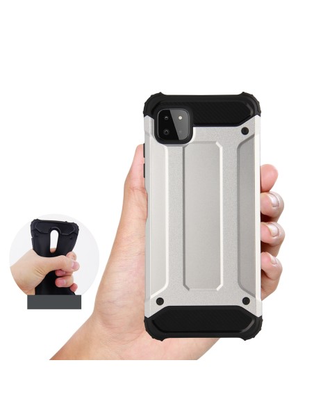 Hybrid Armor šarvuotas hibridinis dėklo dangtelis, skirtas Samsung Galaxy A22 5G juodas Hybrid Armor šarvuotas hibridinis dėklo dangtelis, skirtas Samsung Galaxy A22 5G juodas