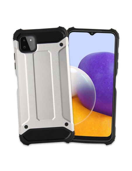 Hybrid Armor šarvuotas hibridinis dėklo dangtelis, skirtas Samsung Galaxy A22 5G juodas Hybrid Armor šarvuotas hibridinis dėklo dangtelis, skirtas Samsung Galaxy A22 5G juodas