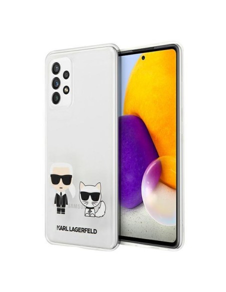 Karl Lagerfeld Karl&Choupette dėklas Samsung Galaxy A72 - skaidrus