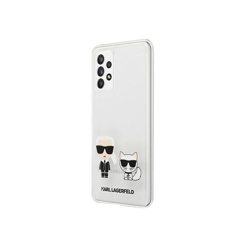 Karl Lagerfeld Karl&Choupette dėklas Samsung Galaxy A72 - skaidrus