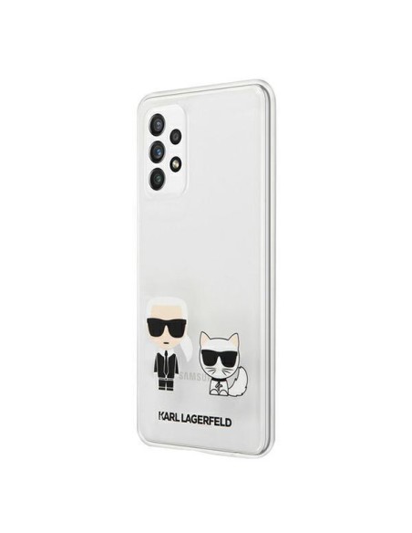 Karl Lagerfeld Karl&Choupette dėklas Samsung Galaxy A72 - skaidrus