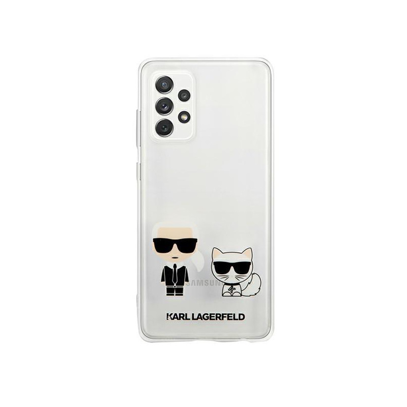 Karl Lagerfeld Karl&Choupette dėklas Samsung Galaxy A72 - skaidrus