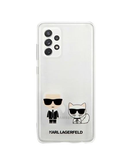 Karl Lagerfeld Karl&Choupette dėklas Samsung Galaxy A72 - skaidrus