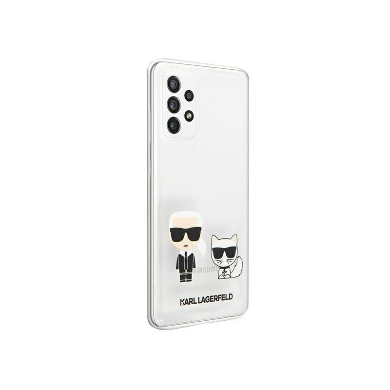 Karl Lagerfeld Karl&Choupette dėklas Samsung Galaxy A72 - skaidrus