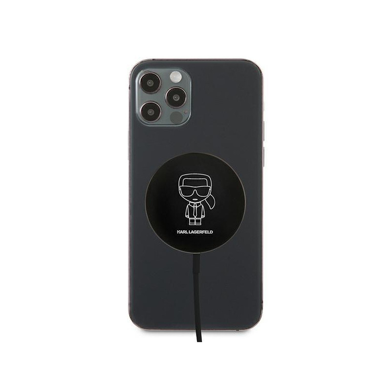 Karl Lagerfeld 15W indukcinis įkroviklis su MagSafe - juodas