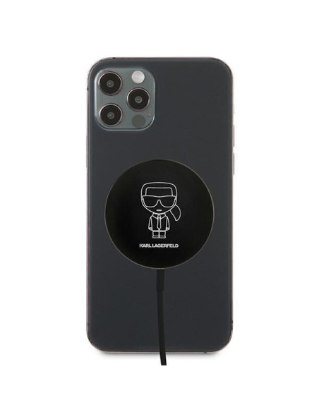Karl Lagerfeld 15W indukcinis įkroviklis su MagSafe - juodas