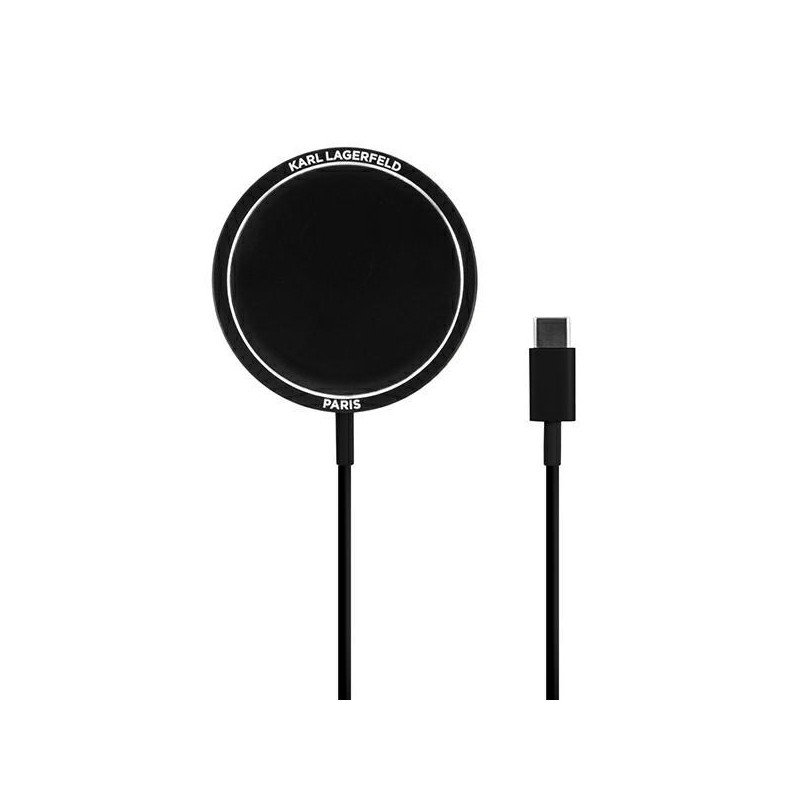 Karl Lagerfeld 15W indukcinis įkroviklis su MagSafe - juodas