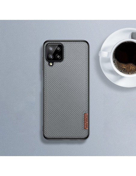 Dux Ducis Fino dėklo dangtelis, padengtas nailono medžiaga, skirtas Samsung Galaxy A22 4G juodas