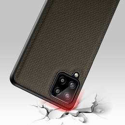 Dux Ducis Fino dėklo dangtelis, padengtas nailono medžiaga, skirtas Samsung Galaxy A22 4G žaliai
