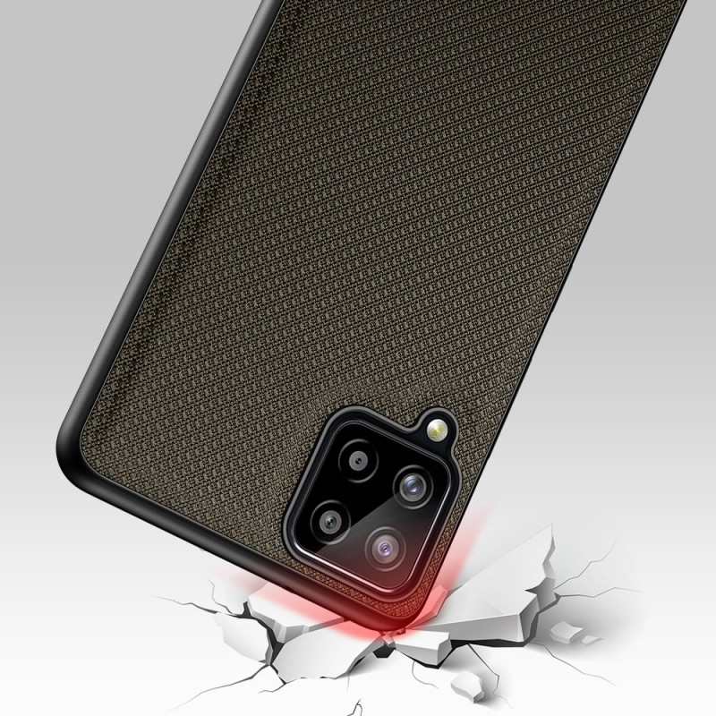 Dux Ducis Fino dėklo dangtelis, padengtas nailono medžiaga, skirtas Samsung Galaxy A22 4G žaliai