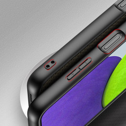 Dux Ducis Fino dėklo dangtelis, padengtas nailono medžiaga, skirtas Samsung Galaxy A22 4G žaliai