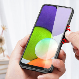 Dux Ducis Fino dėklo dangtelis, padengtas nailono medžiaga, skirtas Samsung Galaxy A22 4G žaliai
