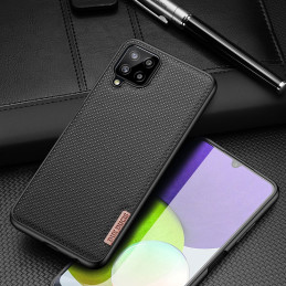 Dux Ducis Fino dėklo dangtelis, padengtas nailono medžiaga, skirtas Samsung Galaxy A22 4G žaliai