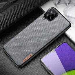 Dux Ducis Fino dėklo dangtelis, padengtas nailono medžiaga, skirtas Samsung Galaxy A22 4G žaliai